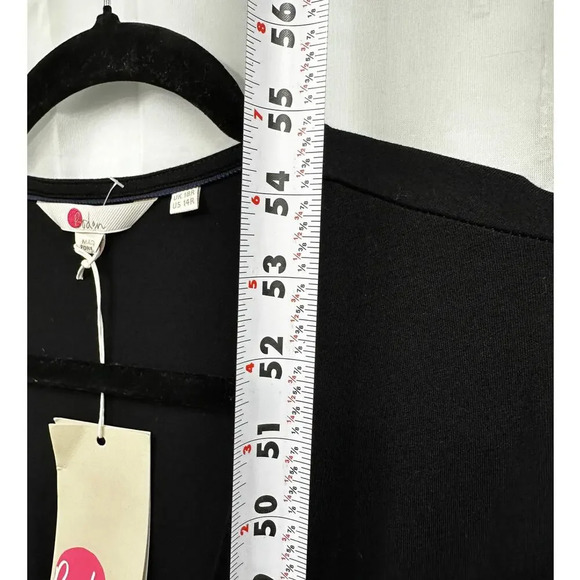 NWT Boden (14 R) Black Long Maxi Wrap Tie Waist Knotted Long Sleeve Dress - Picture 7 of 9